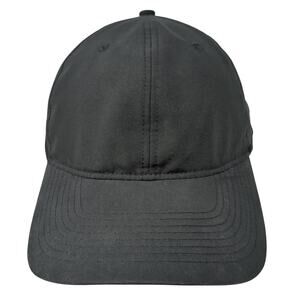 Trimark Strapback Baseball Cap Black One Size Adjustable Blank Polyester